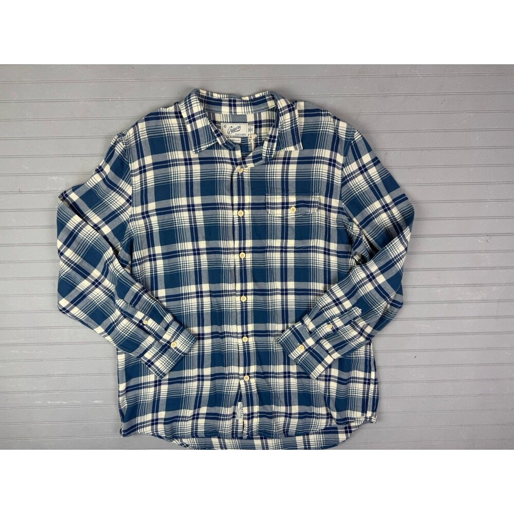 Grayers Size XL Mens Blue Plaid Long Sleeve Rugged Twill Shirt Button Up